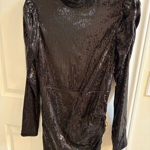 Dynamite Shimmering Black Sequin Dress